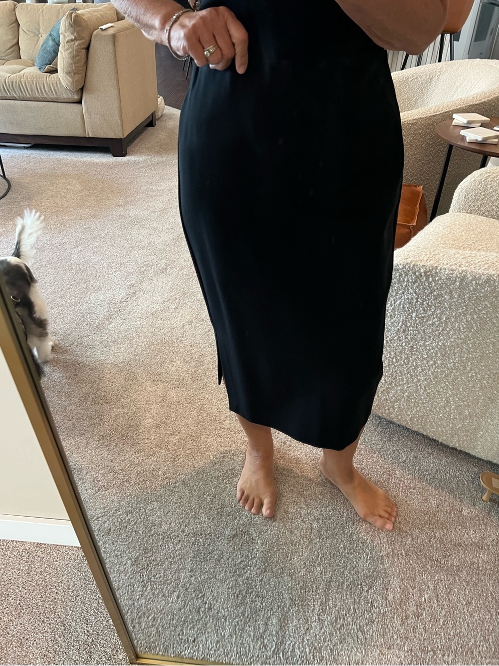 Women’s Black Midi Pencil Skirt